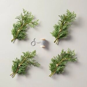 Faux Cedar Sprig Christmas Gift Toppers (Set of 4) - Hearth & Hand